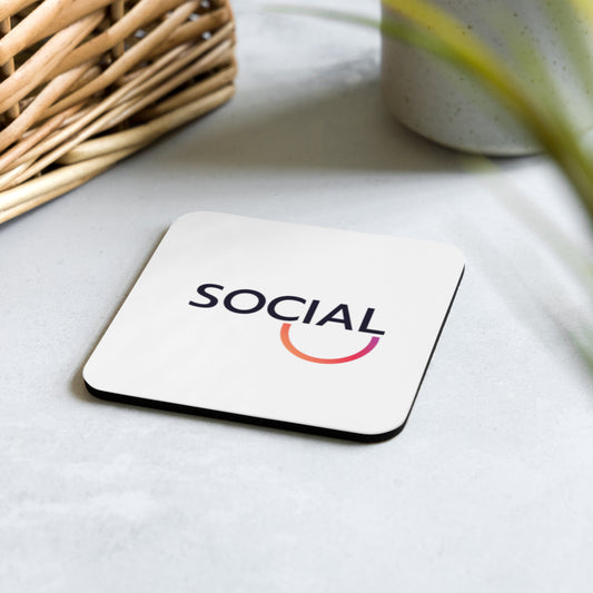 Social Cork-back coaster