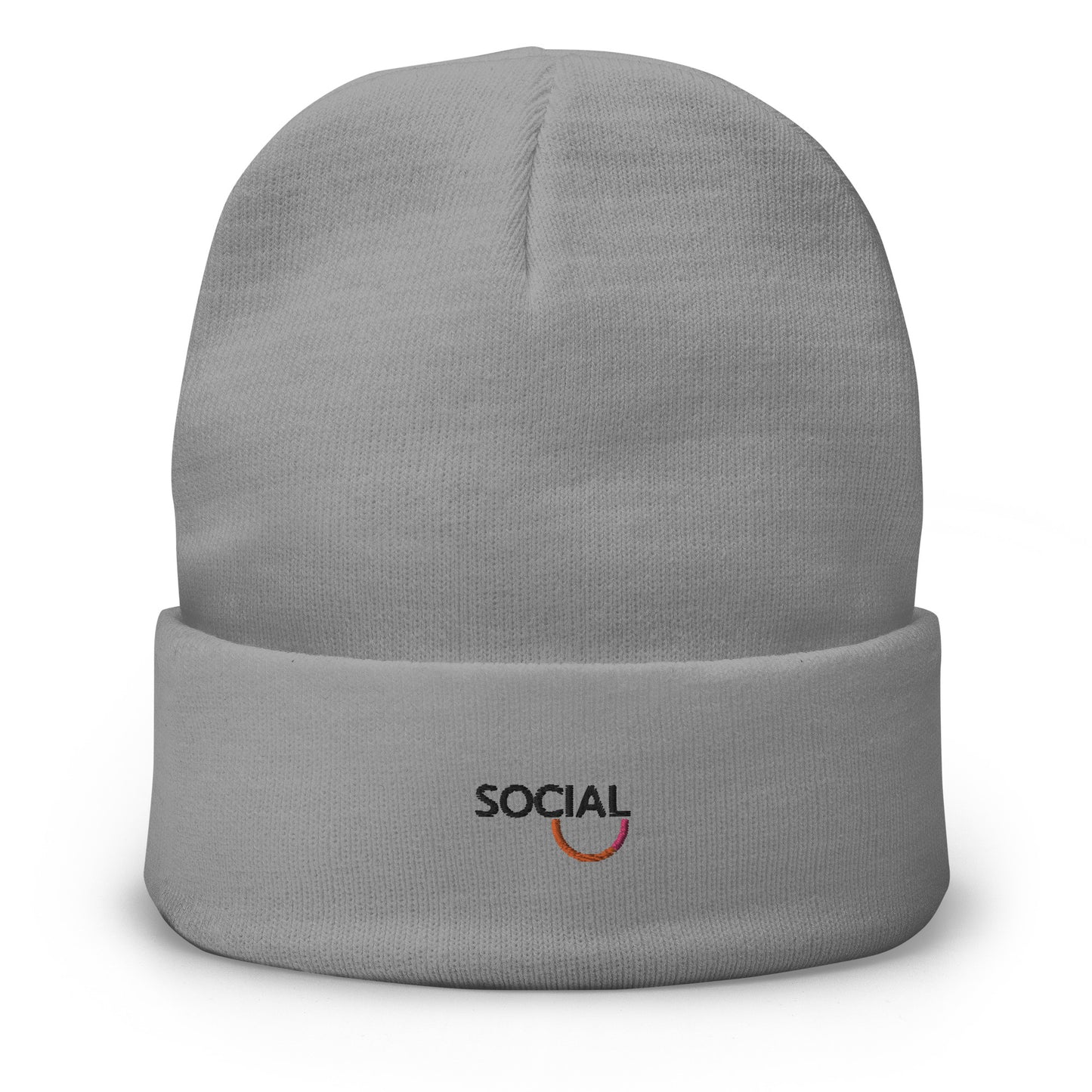 Embroidered Social Beanie