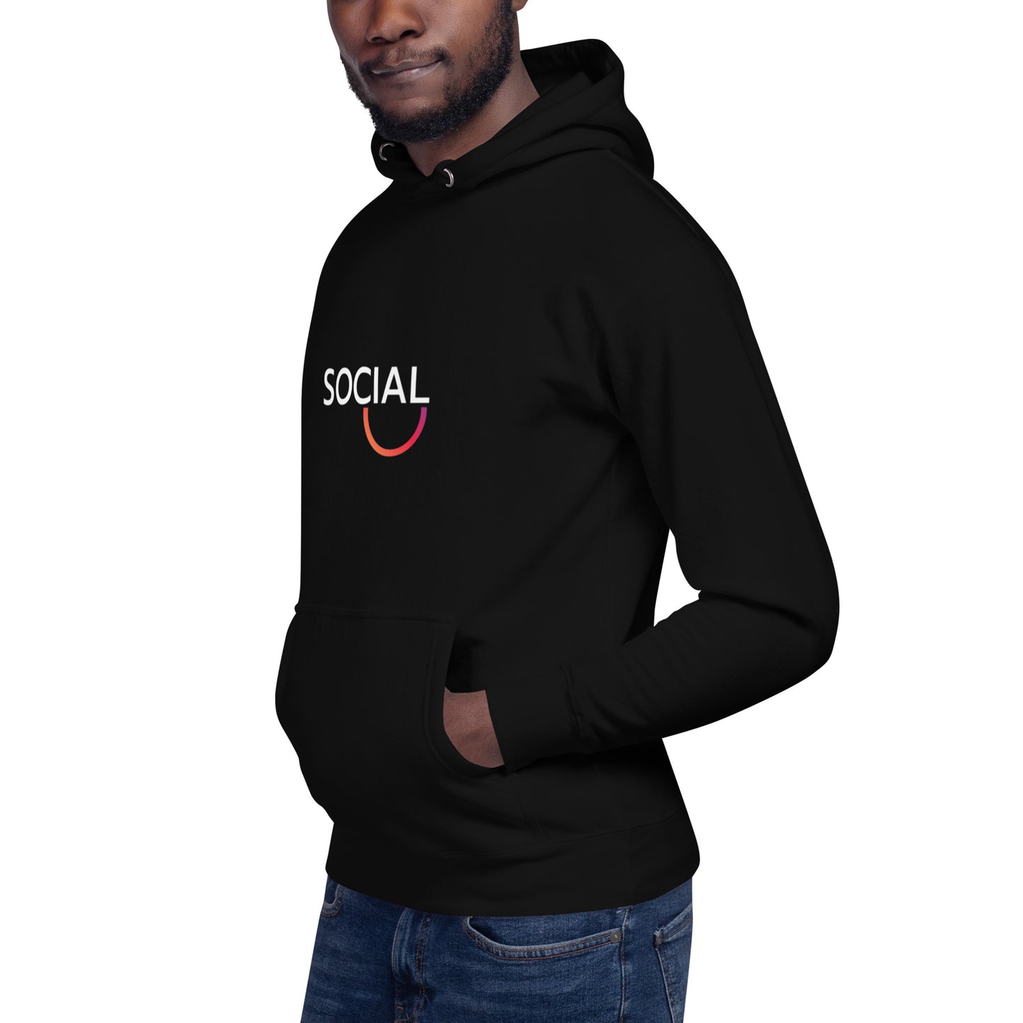 Unisex Social Black Hoodie