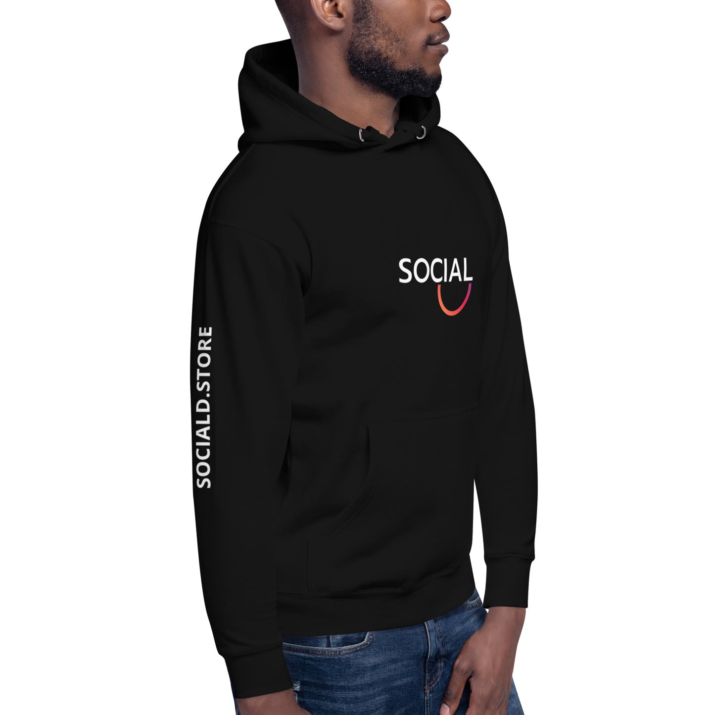 Unisex Social Black Hoodie